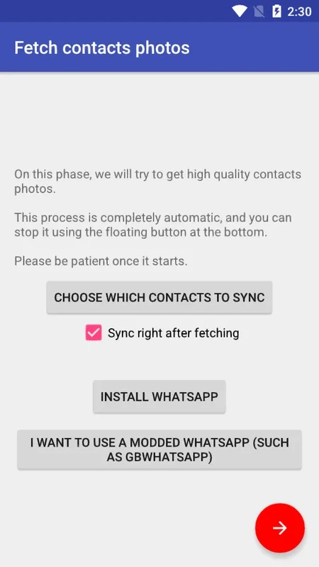 Contacts Sync for Android: Sync Contacts with WhatsApp Photos