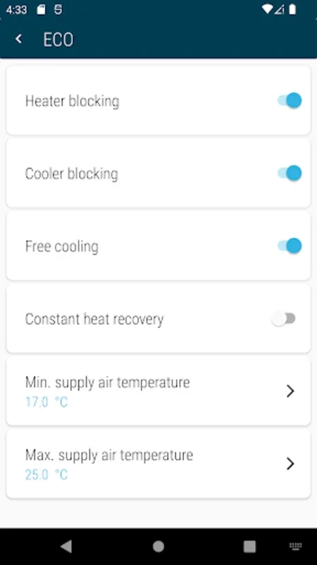 Control for Android: Smart Home Ventilation App