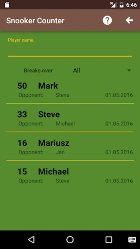 Snooker Counter for Android: Streamlined Scorekeeping