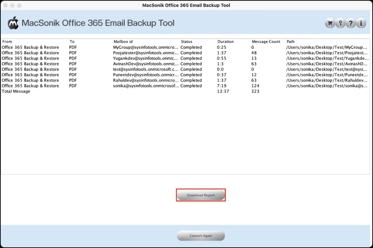 MacSonik Office 365 Backup Tool for Mac - Reliable Backup Solution