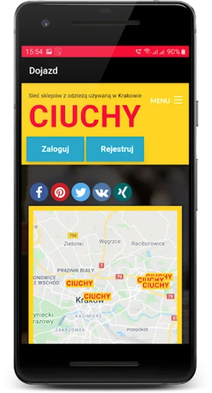 ciuchykrakow.pl for Android - A Diverse Shopping Experience