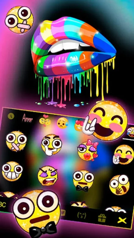 Rainbow Drip Lips Keyboard The for Android: Enhance Typing