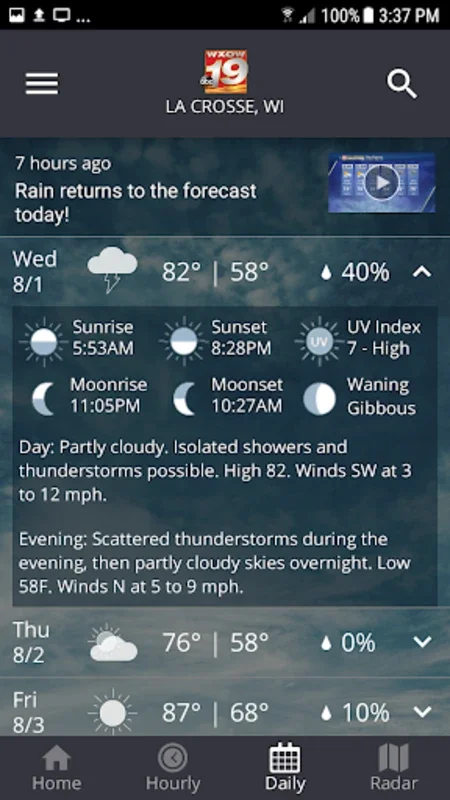 WXOW Weather for Android - Stay Ahead with Precise Forecasts