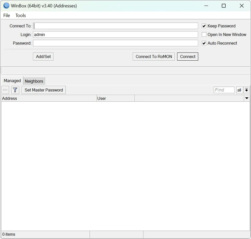 WinBox for Windows - Manage Routers with RouterOS