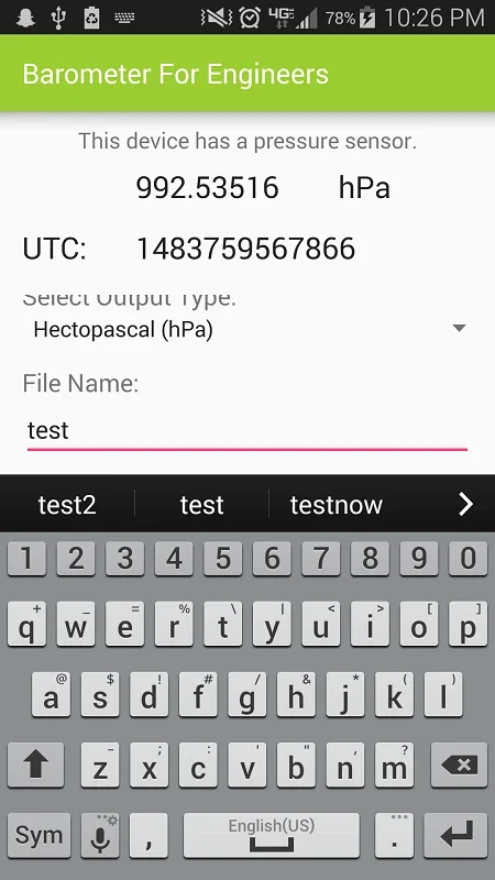 Barometer For Engineers for Android - Accurate Pressure Measurement