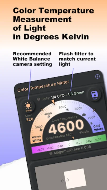 Color Temp Meter for Android - Ideal for Color Temperature Accuracy