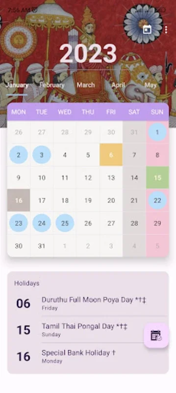 Ceylon Calendar 2015 for Android - Manage Sri Lankan Holidays