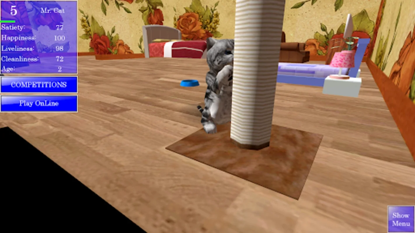 Cute Pocket Cat 3D for Android: Virtual Kitten Care and Play