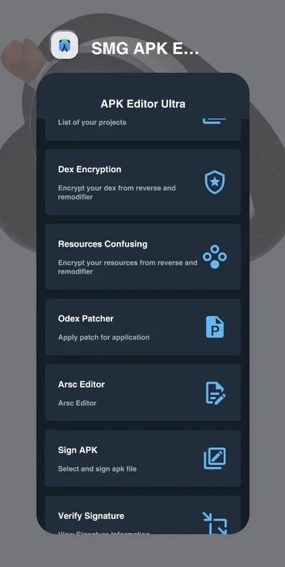 SMG APK Editor Pro for Android: Customize APKs Easily