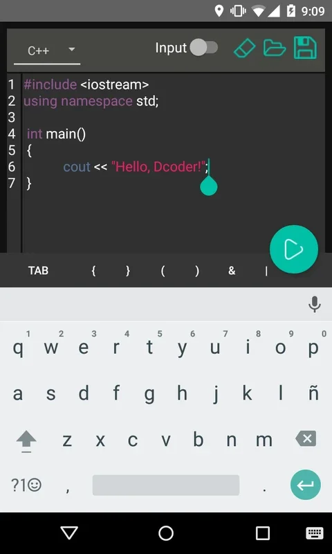 Dcoder: Learn to Program on Android