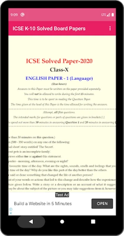 ICSE Class 10 Previous Paper for Android - Ace Exams