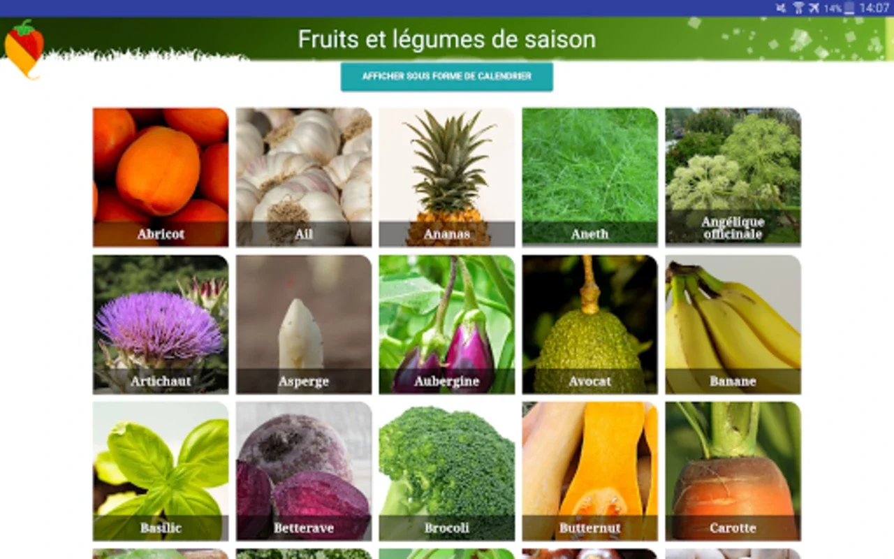 Fruits et Légumes de Saison for Android - Seasonal Eating Guide