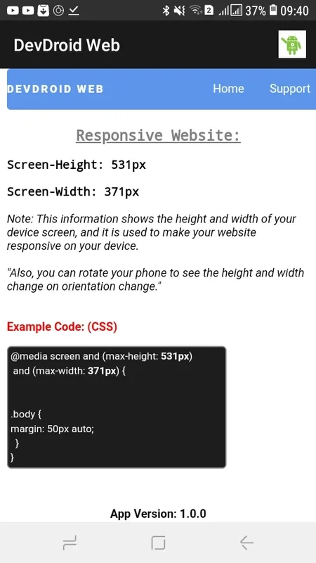 DevDroid Web for Android: Efficient Web Development