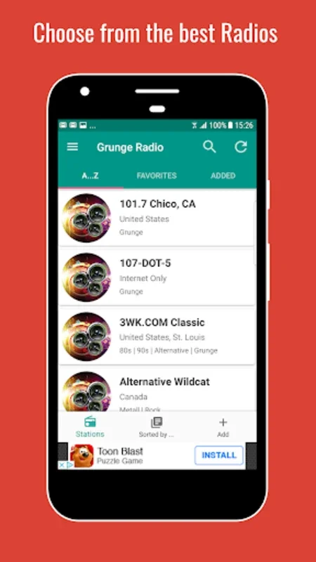 Grunge Radio for Android - Stream Global Music