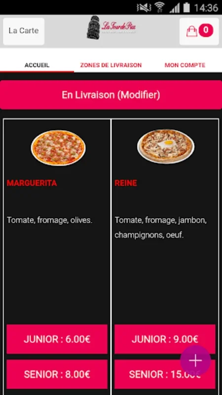 La Tour de Pizz Tremblay for Android - Easy Pizza Ordering