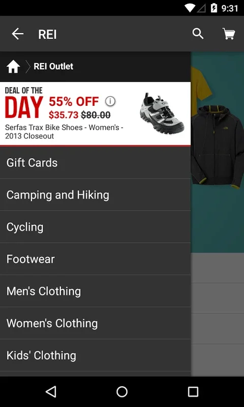 REI for Android - Your Outdoor Adventure App