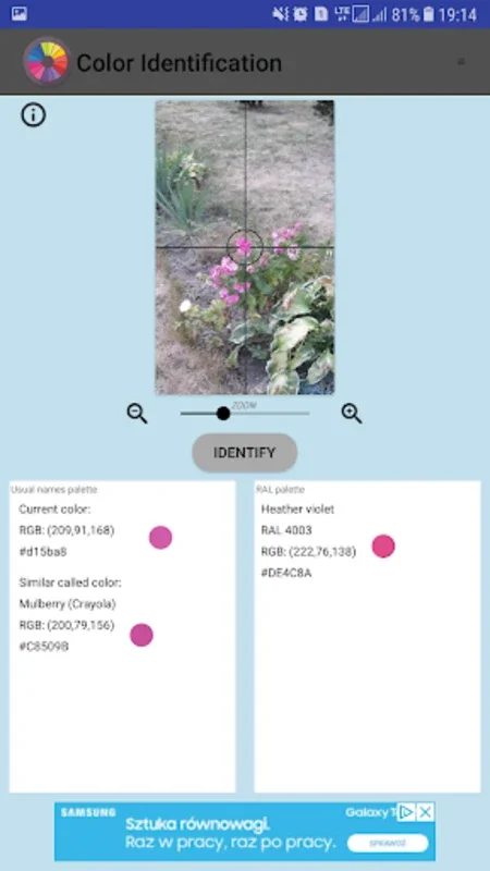 Color Identification for Android - No Downloading Required