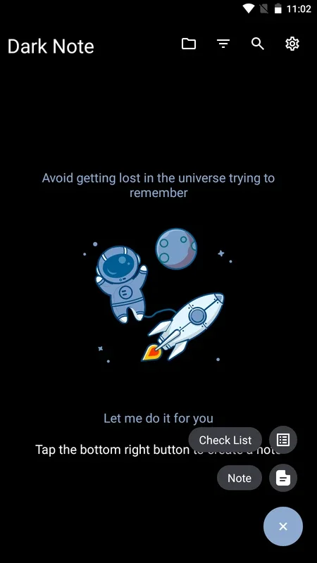 Dark Note for Android - Manage Notes, Checklists & Finances