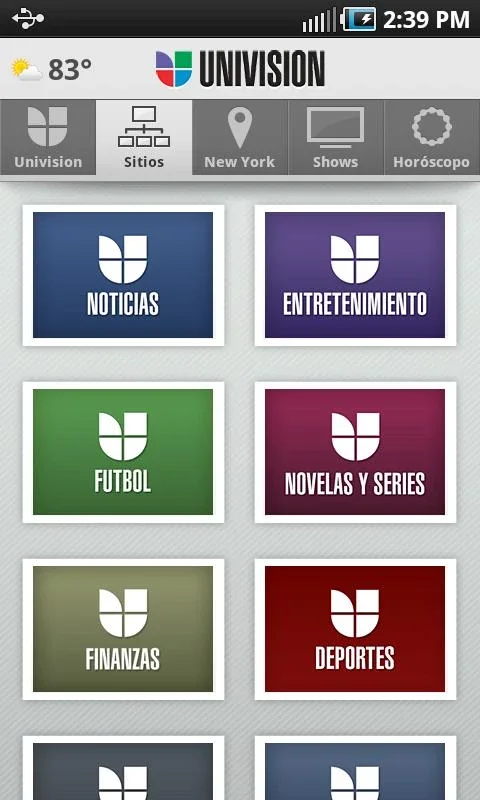 Univision for Android: Diverse Spanish-Language Content