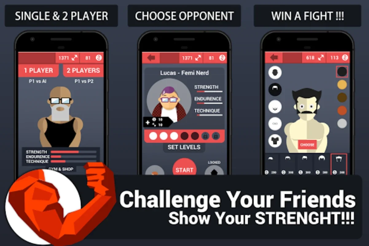 Arm Wrestling VS 2 Player on Android: Intense Arm - Wrestling Action