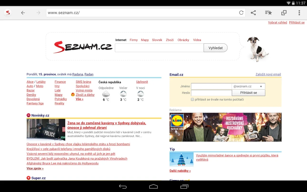 Seznam.cz for Android: Streamlined Web Navigation