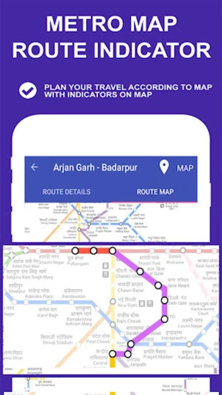 Delhi Metro Route Map And Fare for Android - Offline Navigation