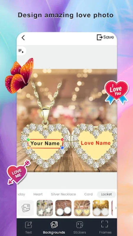 Name on necklace - Name art for Android: Personalize Images