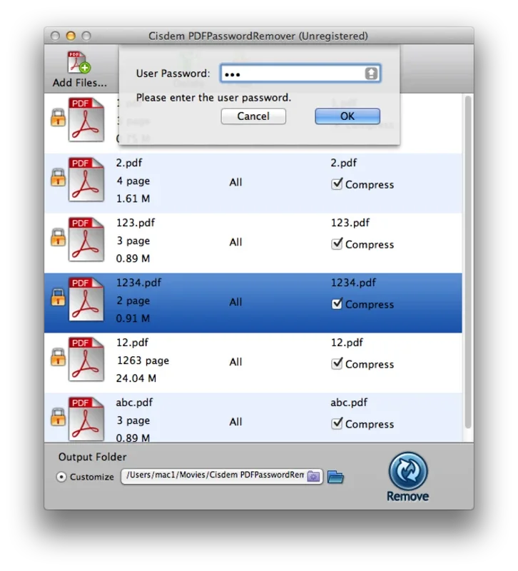 Cisdem PDFPasswordRemover for Mac - Effortless PDF Unlocking