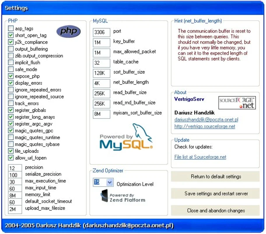 VertrigoServ for Windows - Simplify Web Development