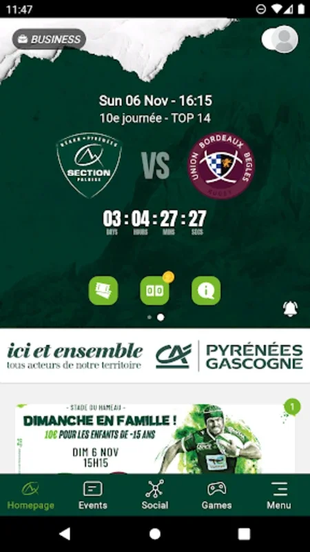 Section Paloise for Android: Engaging Rugby App