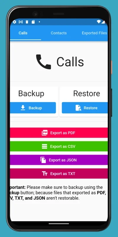 Call Log Backup,Restore & PDF Export for Android - Effortless Call Management