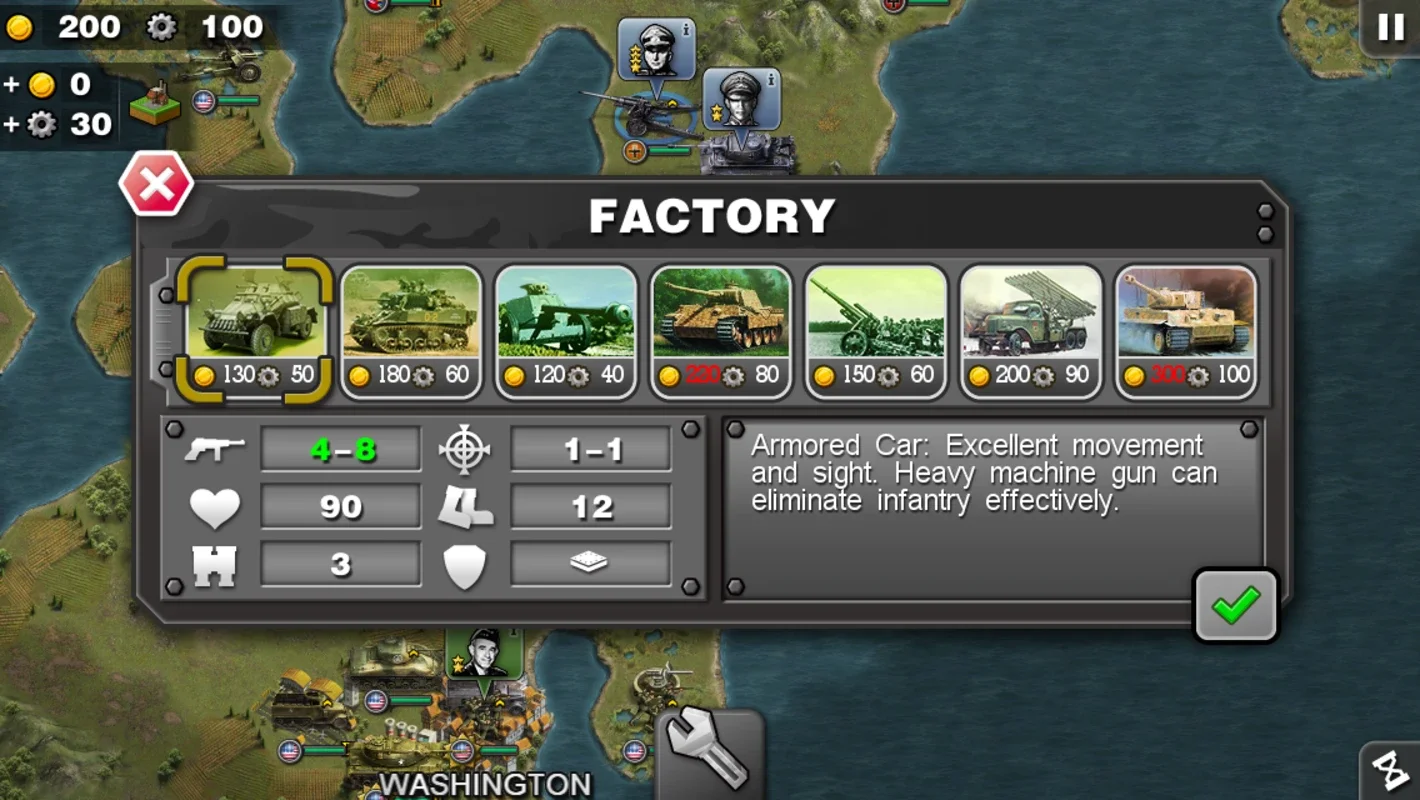 Glory of Generals HD for Android: Command WWII Battles