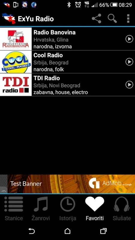 ExYu Radio for Android - Enjoy 1000+ Balkan Radios