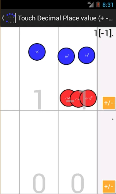 Touch decimals Place value for Android - Enhance Decimal Understanding