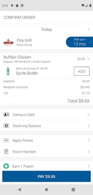 Campus OrderUp for Android: Streamlined Meal Ordering