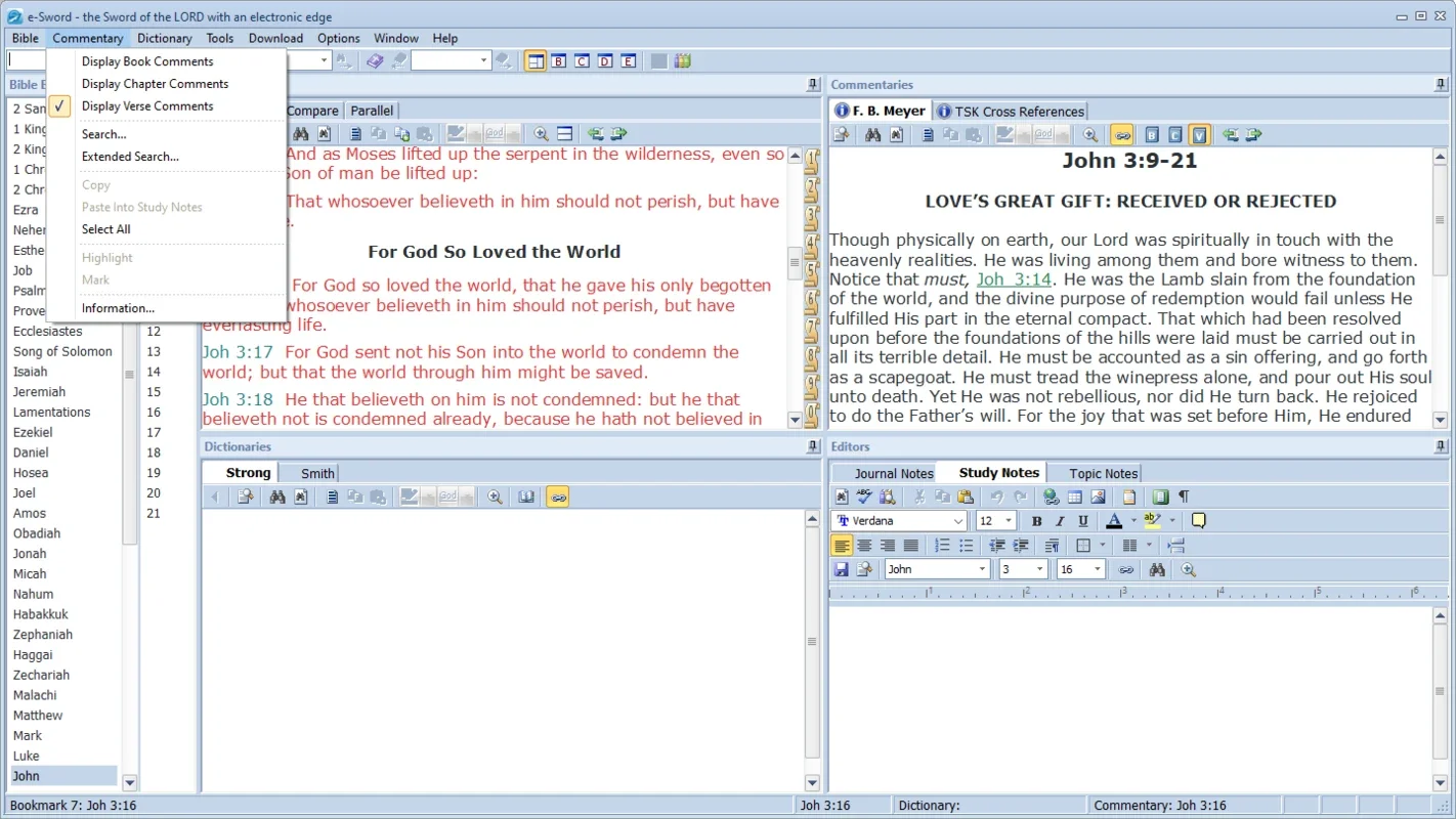 e-Sword for Windows: Enhancing Bible Study