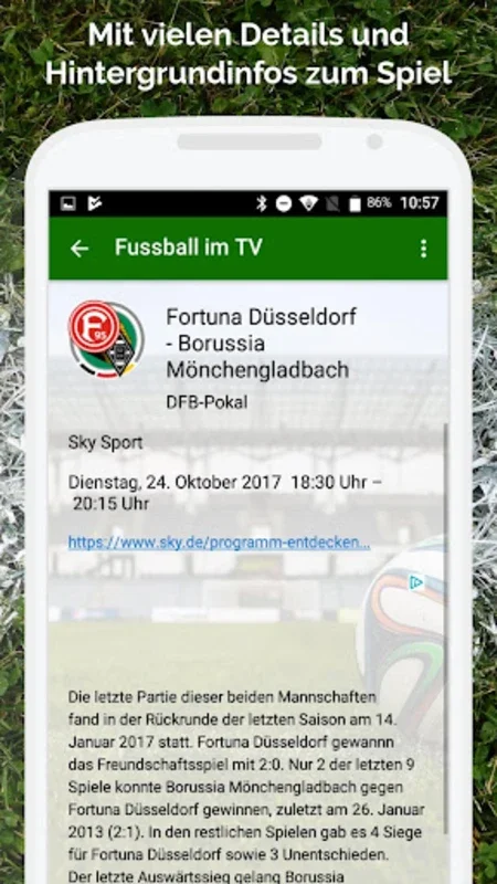 Fußball im FreeTV for Android: Comprehensive Live Football Schedule