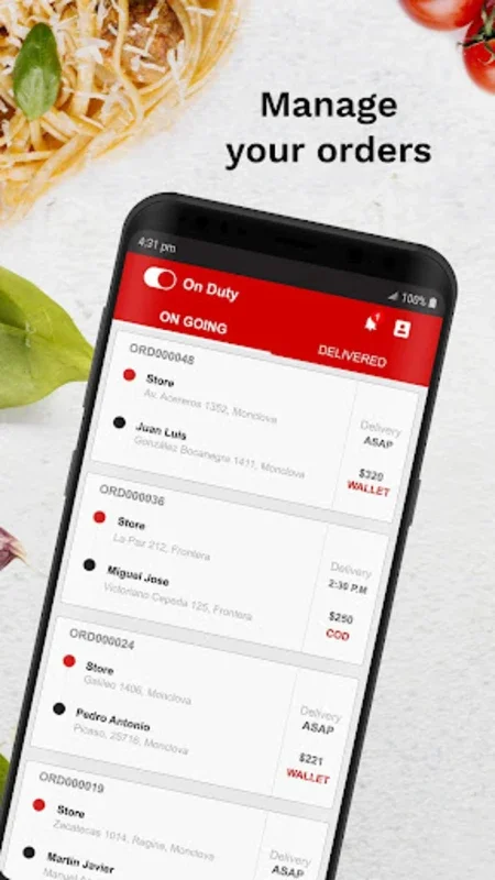 Menu2go Courier for Android - Seamless Food Delivery