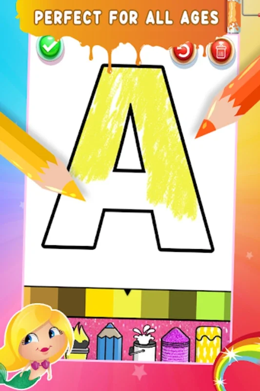 Glitter Number & ABC Coloring for Android - Fun and Educational Coloring for Kids