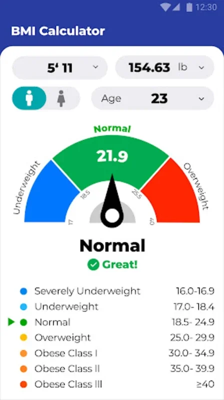 BMI Calculator - Ideal Weight for Android - Download the APK from AppHuts