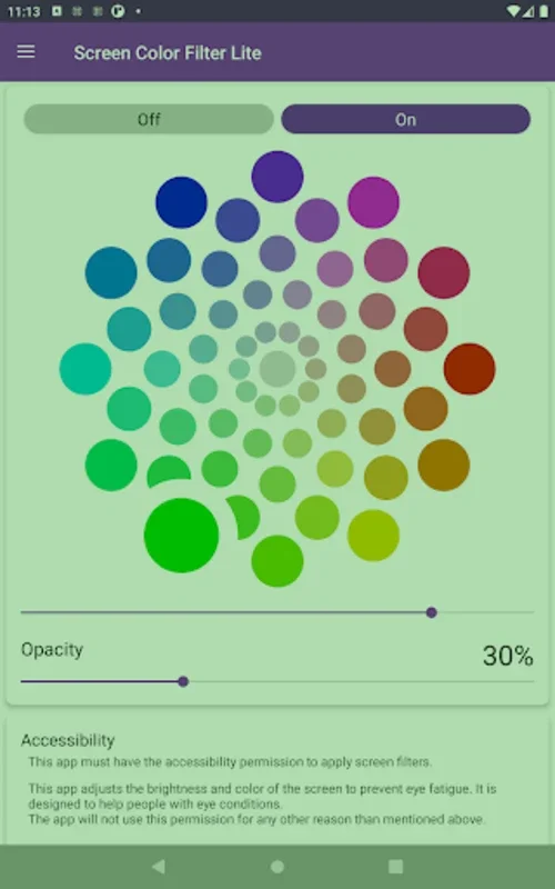 Screen Color Filter Lite for Android - Reduce Eye Strain