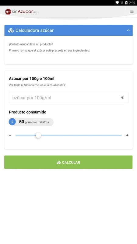 sinAzucar.Org for Android - Valuable App Features