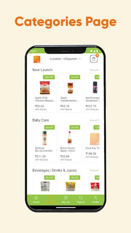 Indbazaar Online Supermarket for Android: Streamlined Grocery Shopping