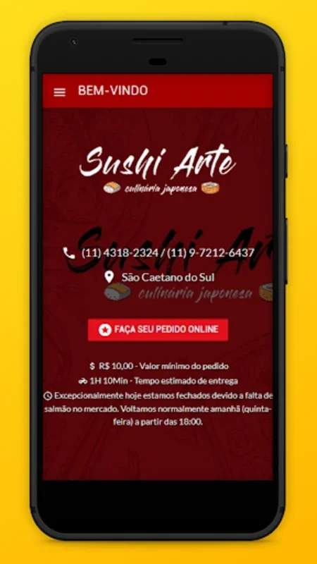 Sushi Arte for Android: Effortless Sushi Delivery