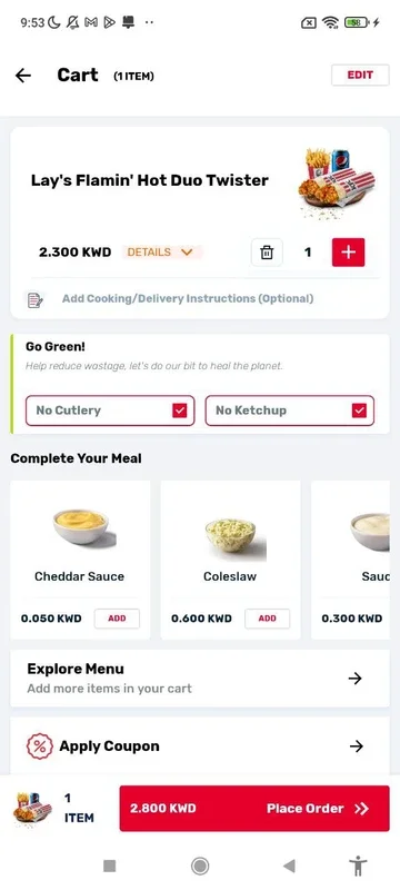 KFC Kuwait for Android - Order Delicious Food on the Go