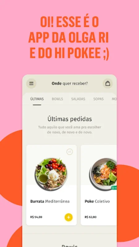 Olga Ri for Android - Order Fresh Salads & Poke Bowls Easily