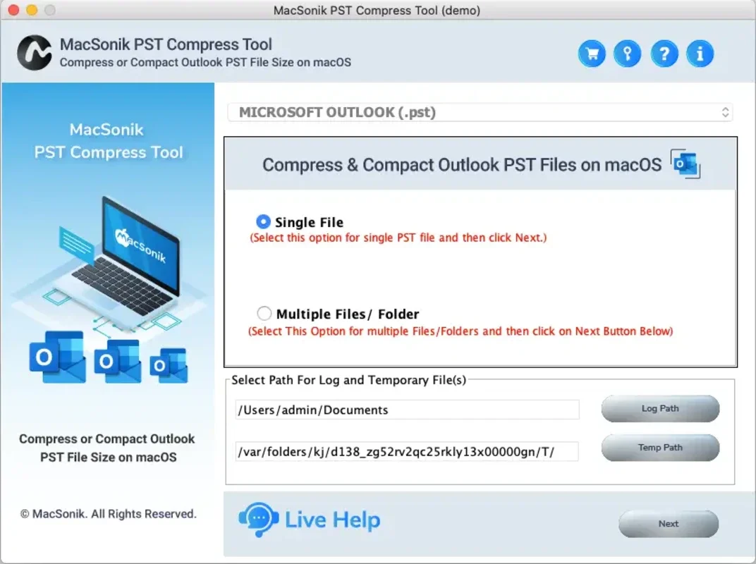 MacSonik PST Compress Tool for Mac: Efficient PST Compression