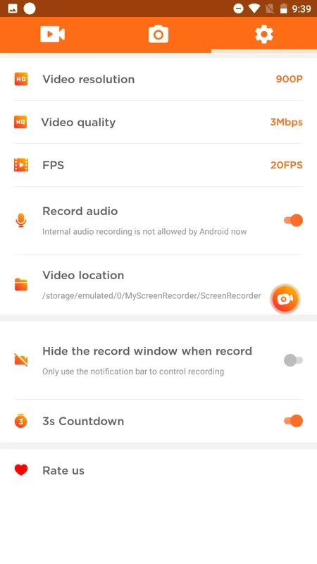 My VideoRecord for Android - Free HD Screen Recording