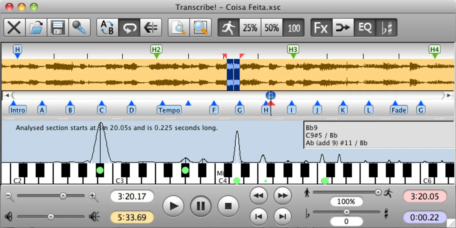 Transcribe! for Mac - Transcribe Chords Easily