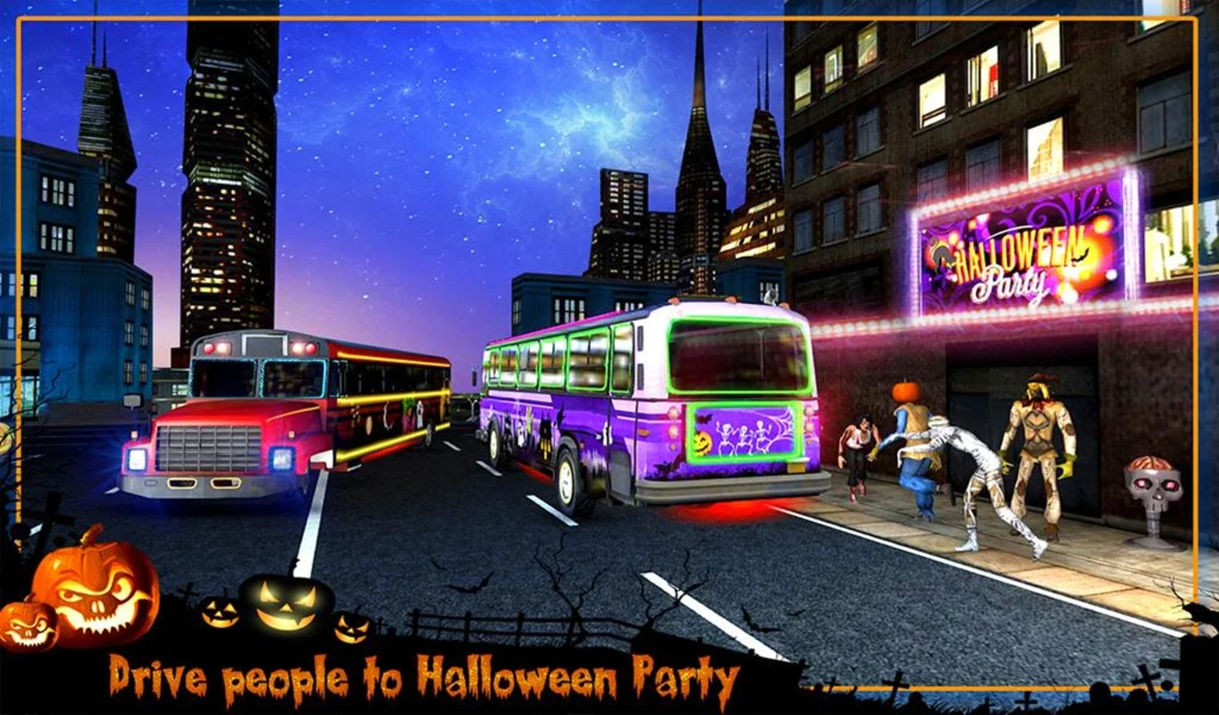 Halloween Party Bus Driver 3D for Android - Spooky Driving Fun